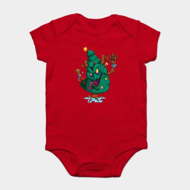 Evil Christmas Tree Baby Bodysuit by GoshWow®